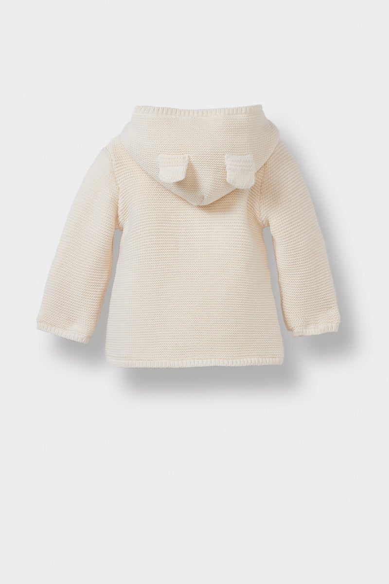DeFacto Beige BabyGirl Baby Girl Hooded Cardigan Casual - Image 3